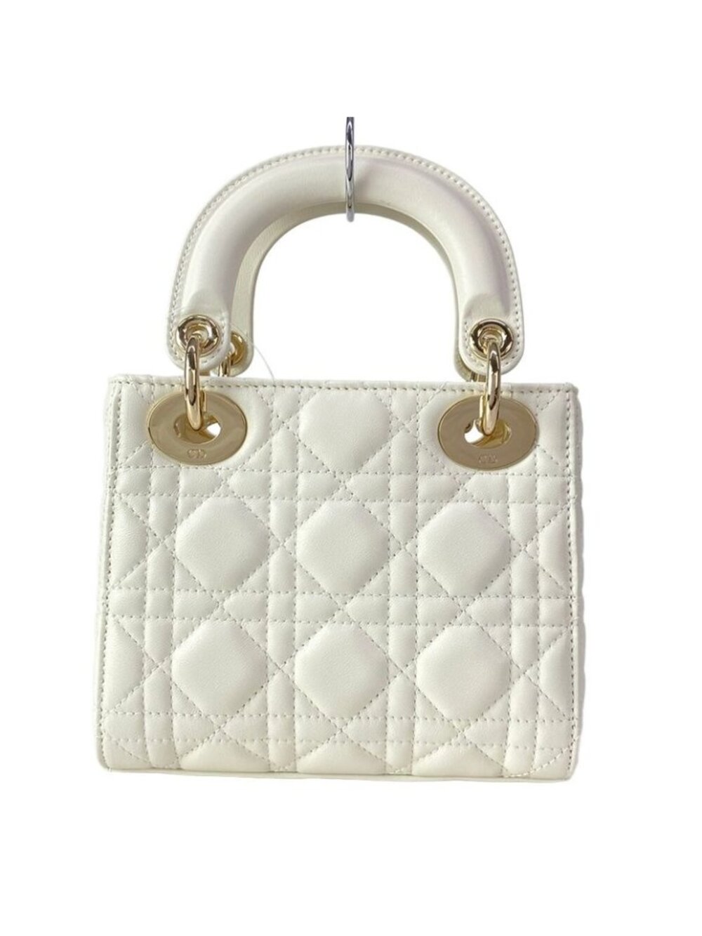 Dior Lady Mini Bag White Gold Lambskin - Picture 3 of 15